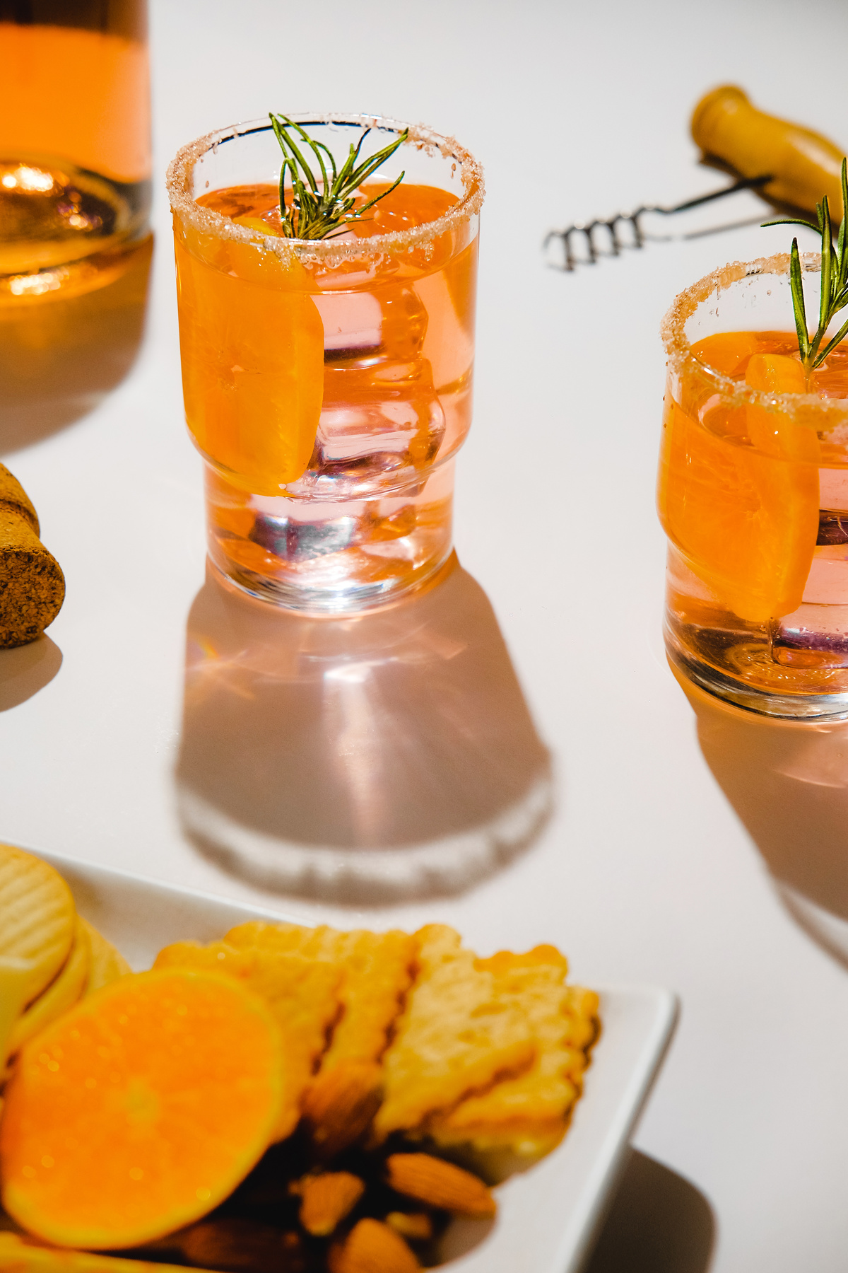 Summer Orange Cocktail in Glasses